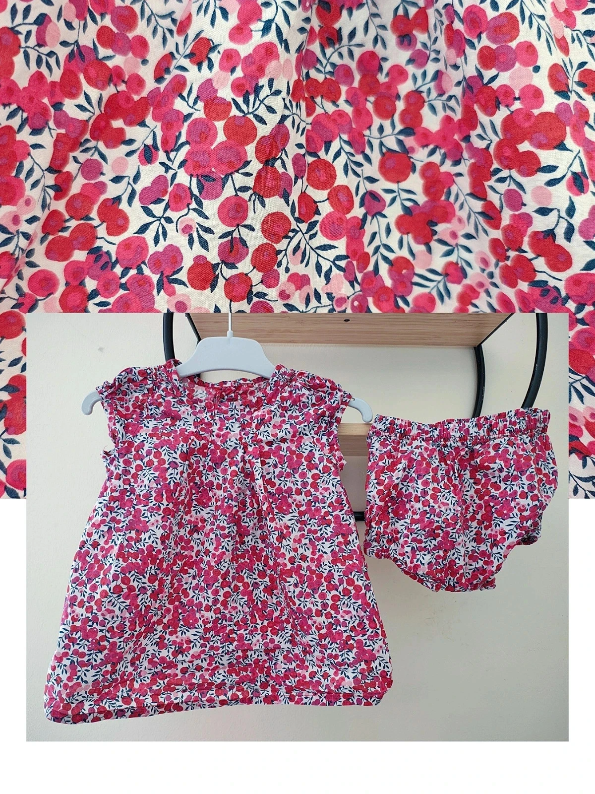 6 mois ensemble été absorba robe + bloomer